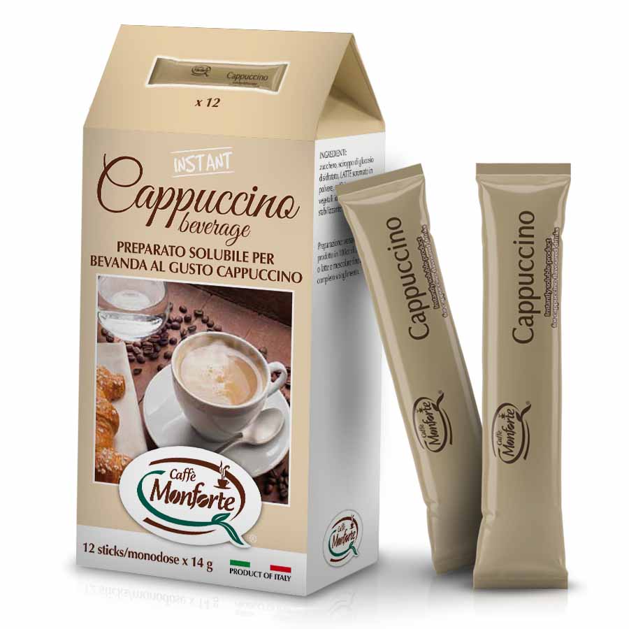 CAPPUCCINO SOLUBILE 12 STICK - Caffè Monforte
