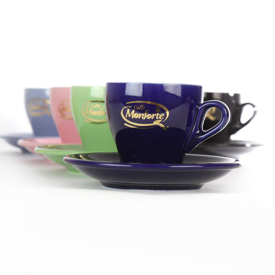 Set 12 pz tazze da caffè per cappuccino colorate tazze da tè in porcellana  250 m